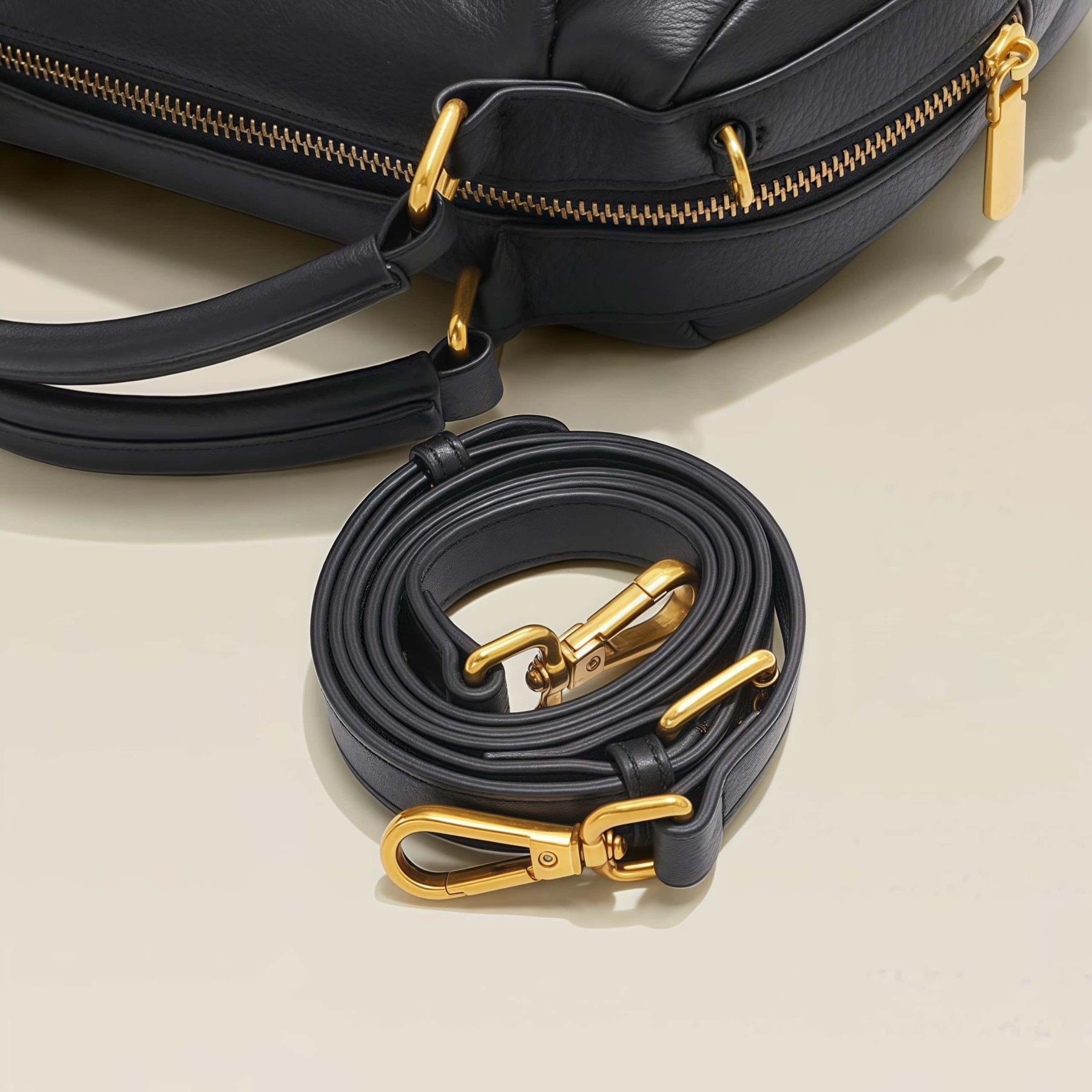 スタイリッシュ！•2色•3WAY•天然厚み柔らかい牛革ハンドバッグ・牛革肩掛けバッグ