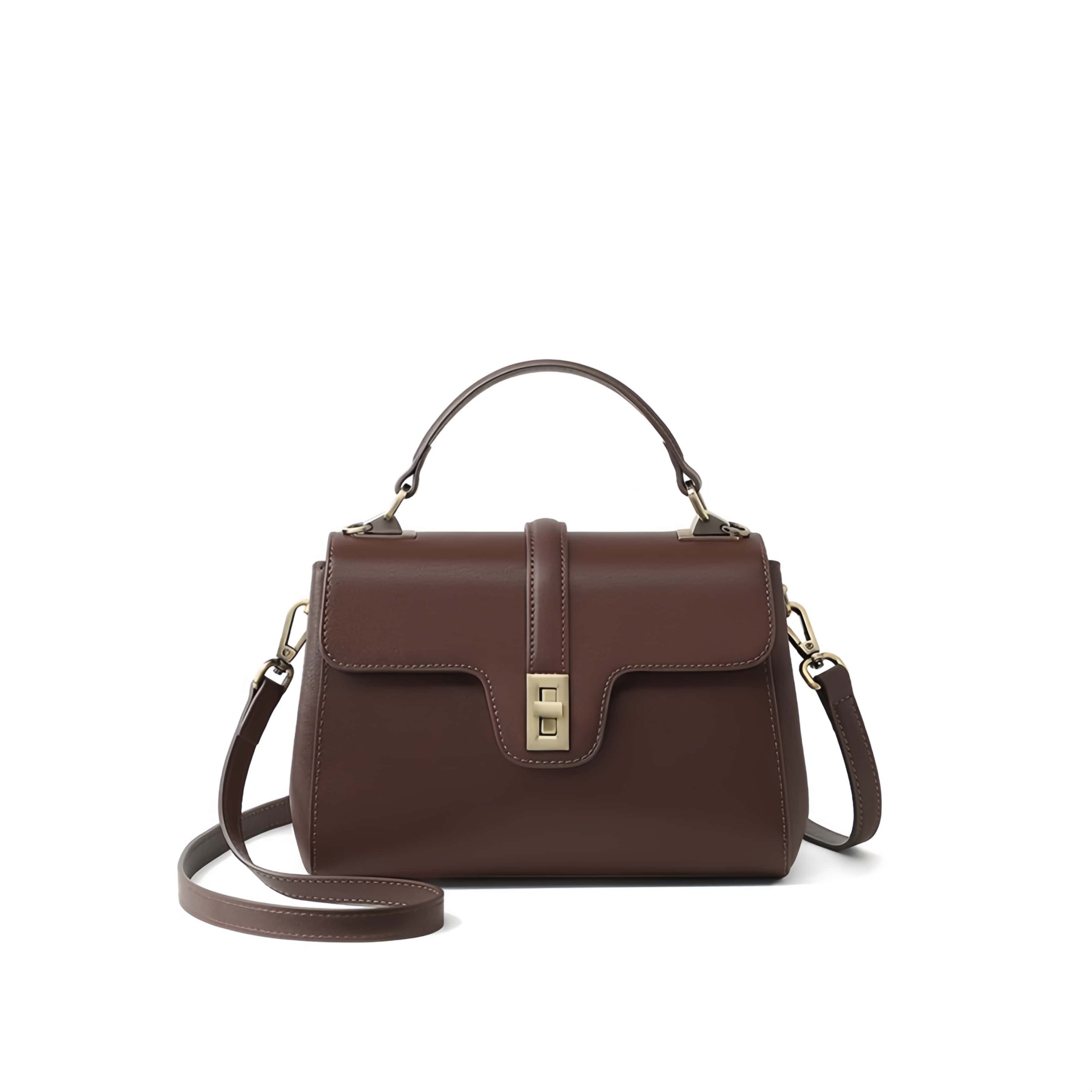 優雅な雰囲気 ！※茶※3WAY※天然牛革ハンドバッグ※牛革ショルダーバッグ