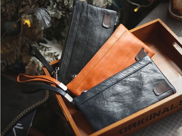 植物タンニン鞣しの天然牛革の長財布CB1019565HD