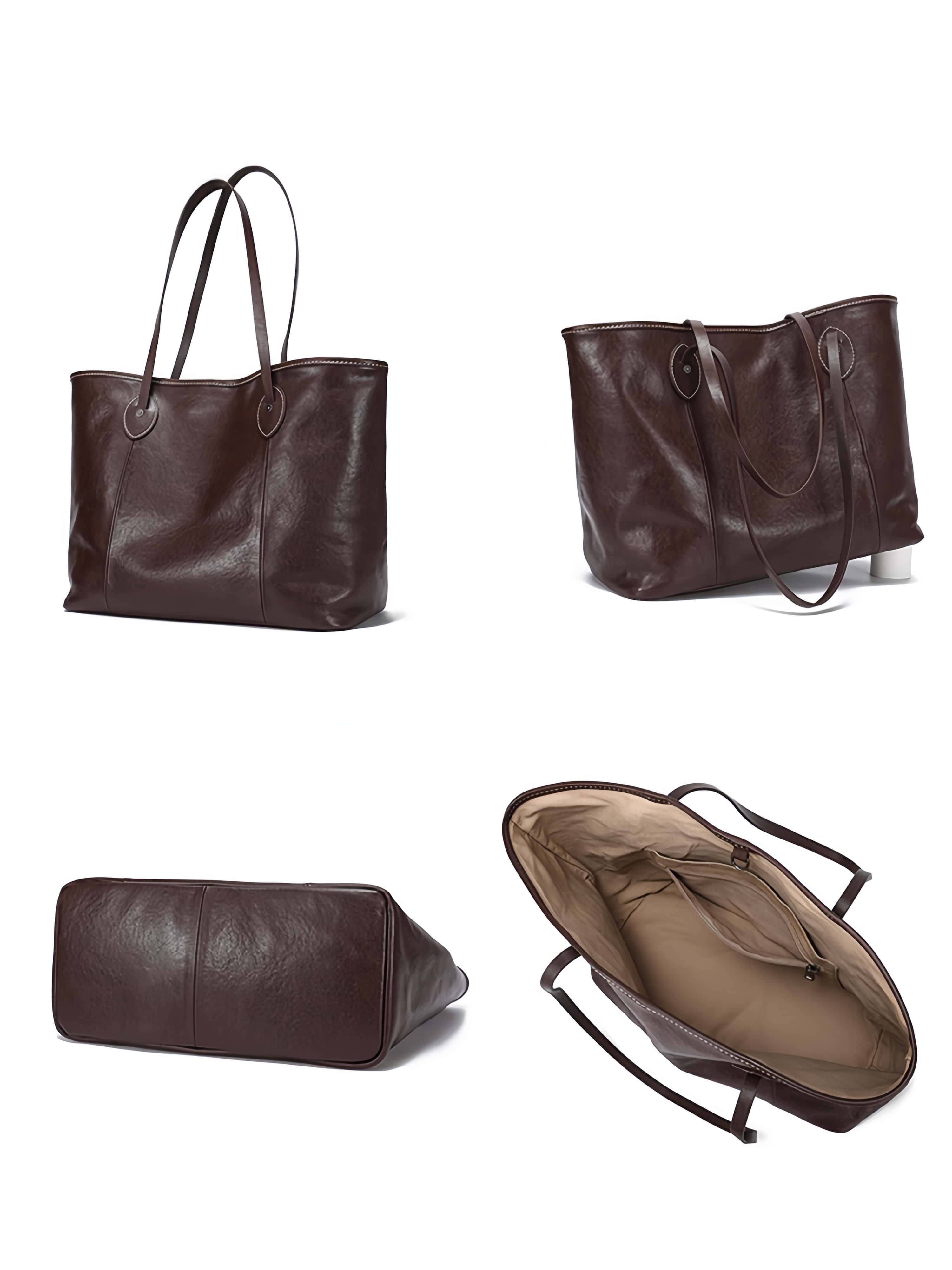 夏の新作 ！•上品•黒|茶•天然牛革ハンドバッグ•牛革トートバッグ