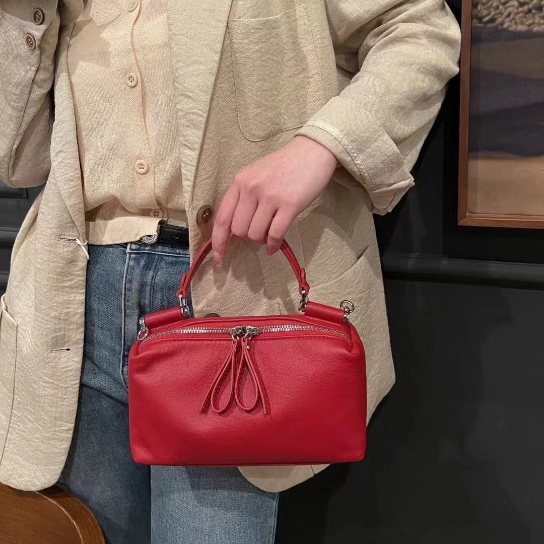 優雅な雰囲気 ! •3WAY•7色•天然牛革ハンドバッグ•牛革ショルダーバッグ