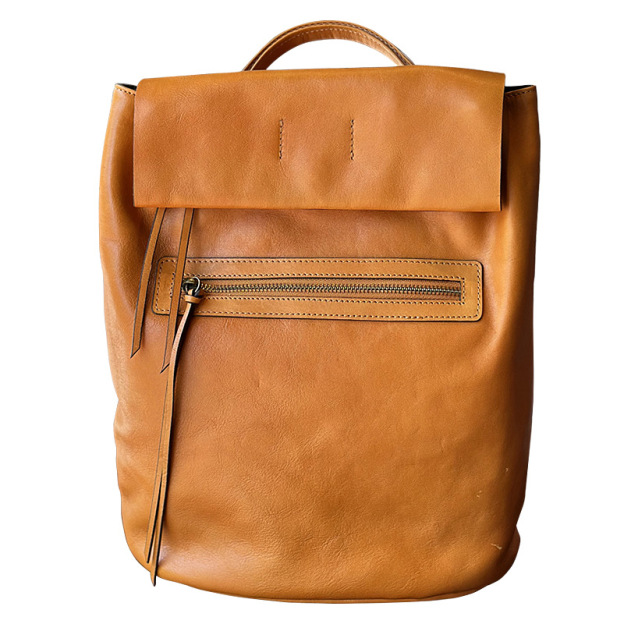 ユニセックス ！|カーキ|コーヒー|茶|黒|4色|天然牛革リュックサック