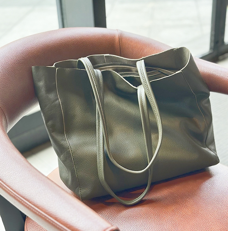 新作！茶|黒|緑※3色※厚みのある柔らかい天然牛革トートバッグ※牛革肩掛けバッグ