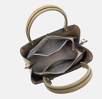 精緻な金具手提げバッグ|牛革ハンドバッグ|牛革ショルダーバッグ