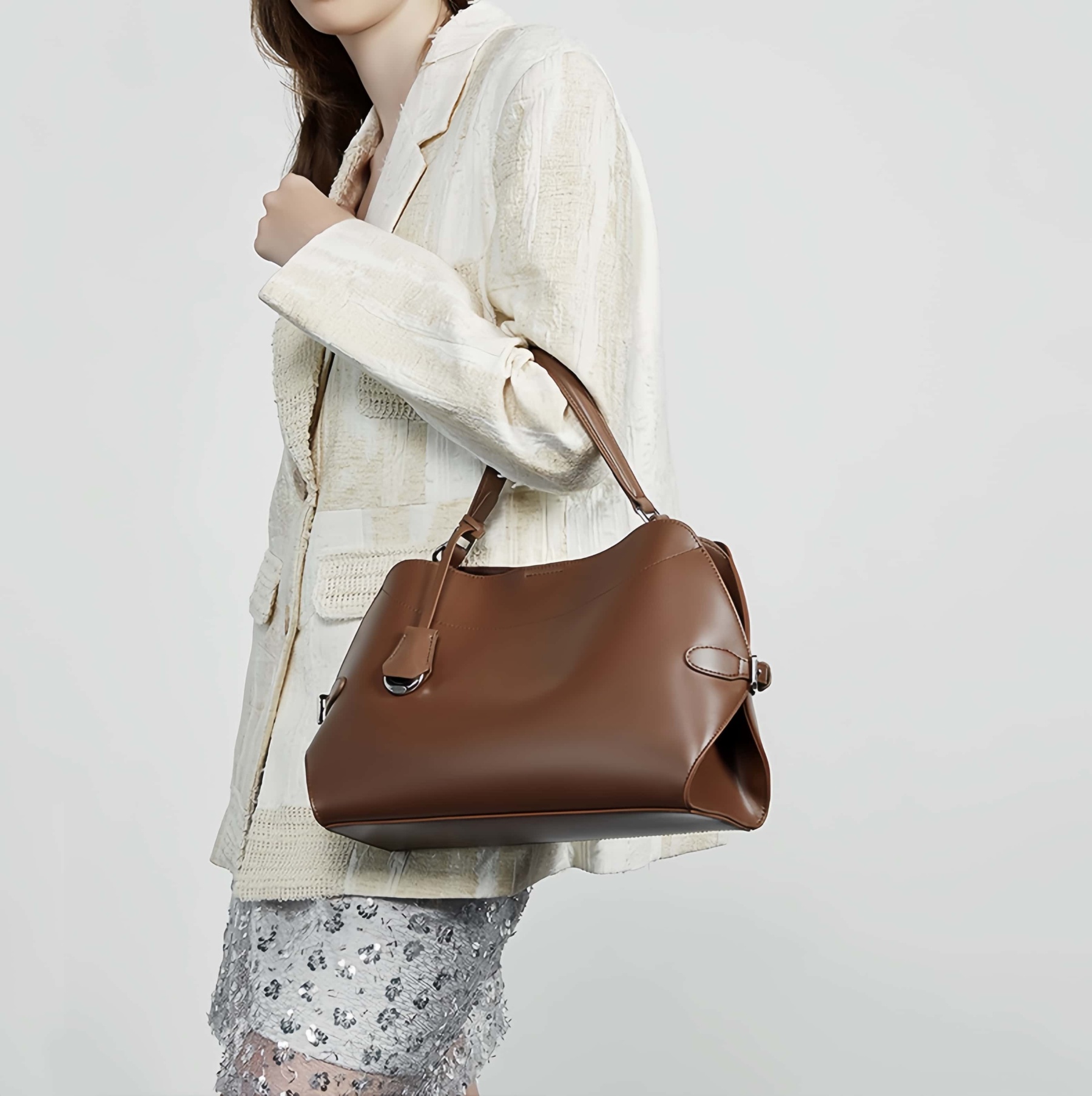 NEW ! |3WAY|牛革ハンドバッグ|牛革ショルダーバッグ| マザーバッグ