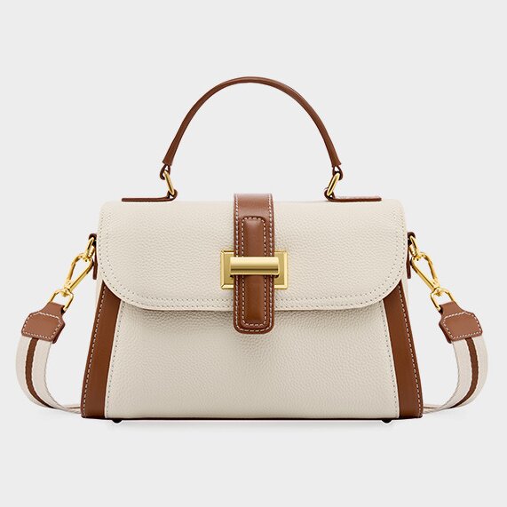 上質の魅力 ！|白|グレー|2色|牛革ハンドバッグ♥牛革ショルダーバッグ