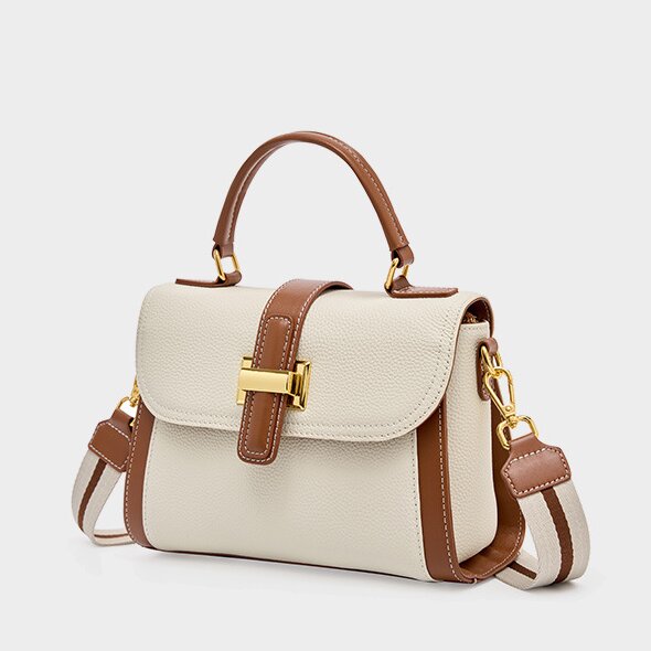 上質の魅力 ！|白|グレー|2色|牛革ハンドバッグ♥牛革ショルダーバッグ