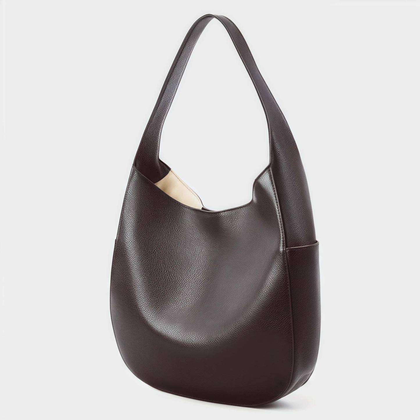 細部まで丁寧！|黒|コーヒー|2色|牛革ハンドバッグ |牛革トートバッグ