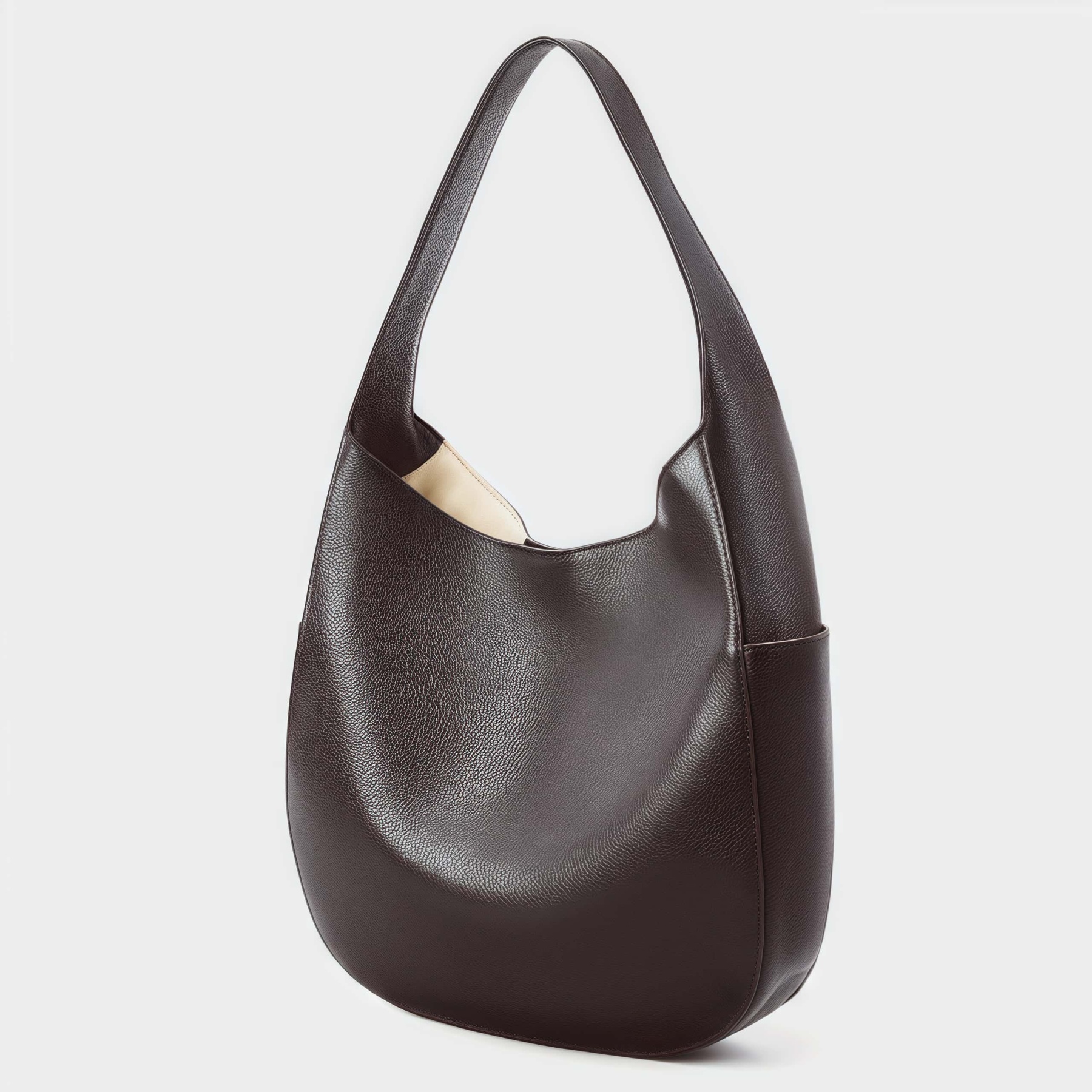 細部まで丁寧！|黒|コーヒー|2色|牛革ハンドバッグ |牛革トートバッグ