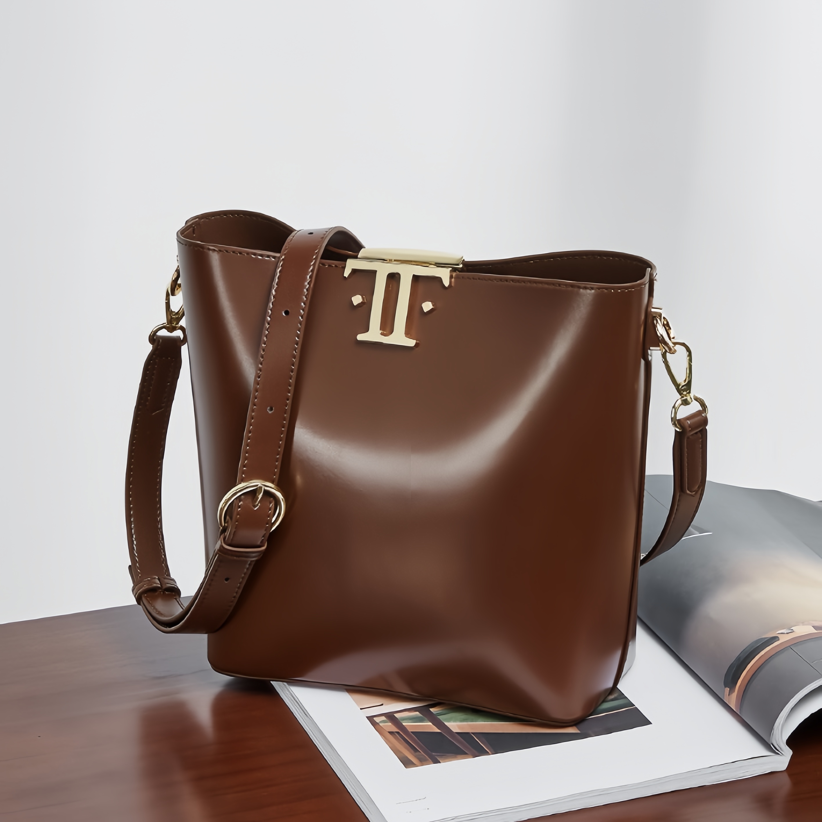 天然牛革斜ショルダーバッグ| 牛革肩掛けバッグ