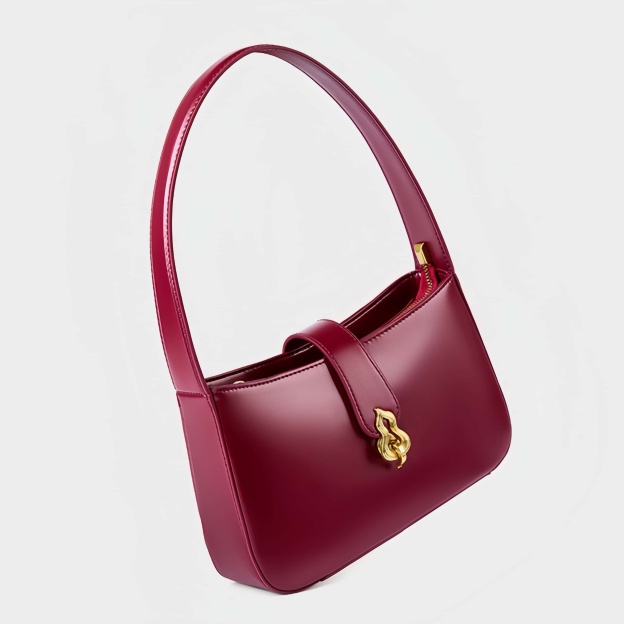 3色▪茶|黒|クラレット▪天然牛革ハンドバッグ▪牛革肩掛けバッグ