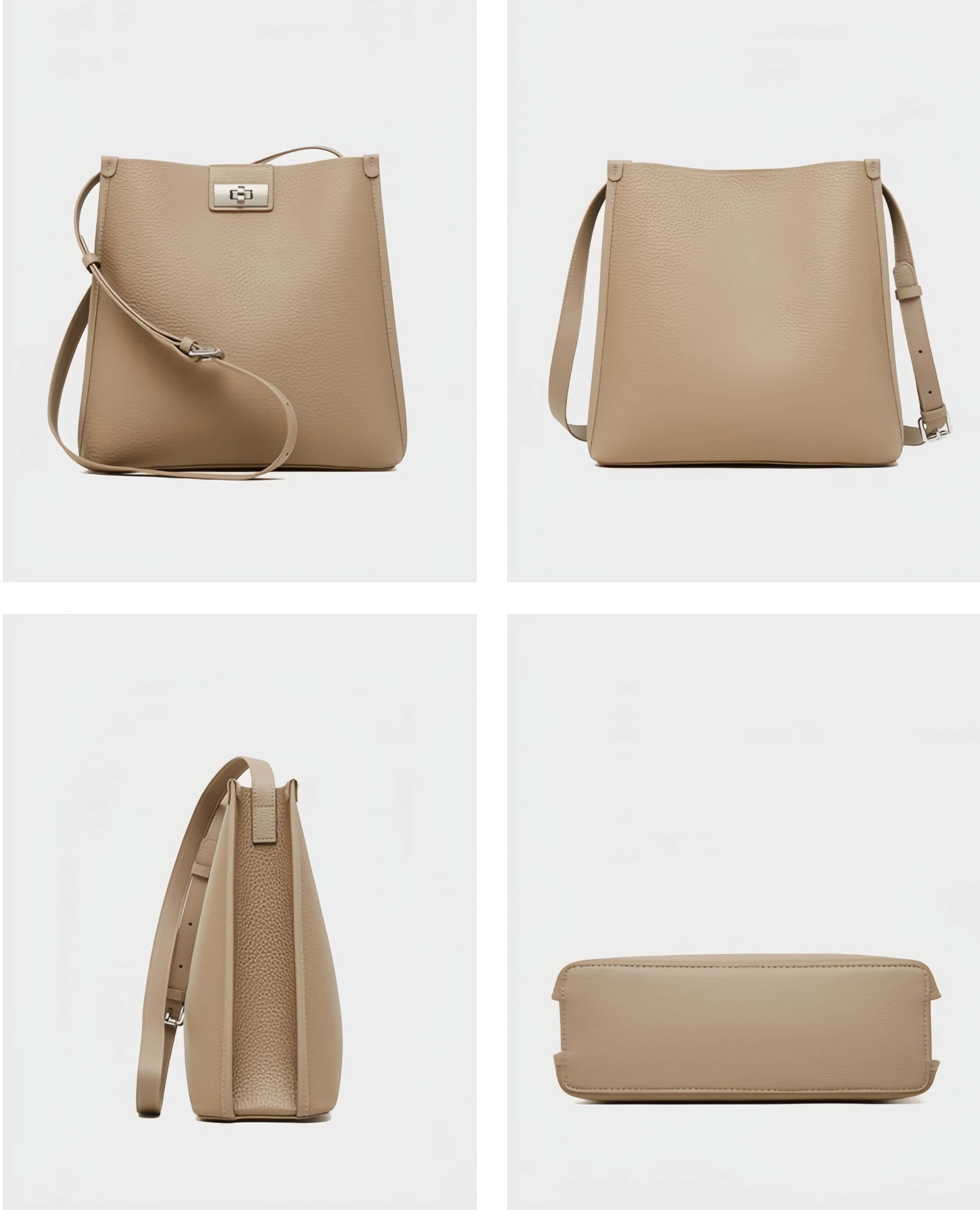 細部まで丁寧 ！|黒|カーキ|天然牛革斜ショルダーバッグ|牛革肩掛けバッグ