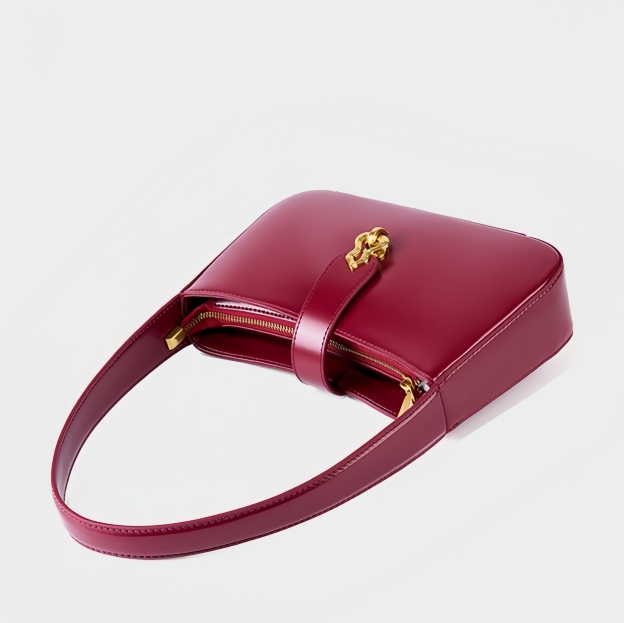 3色▪茶|黒|クラレット▪天然牛革ハンドバッグ▪牛革肩掛けバッグ