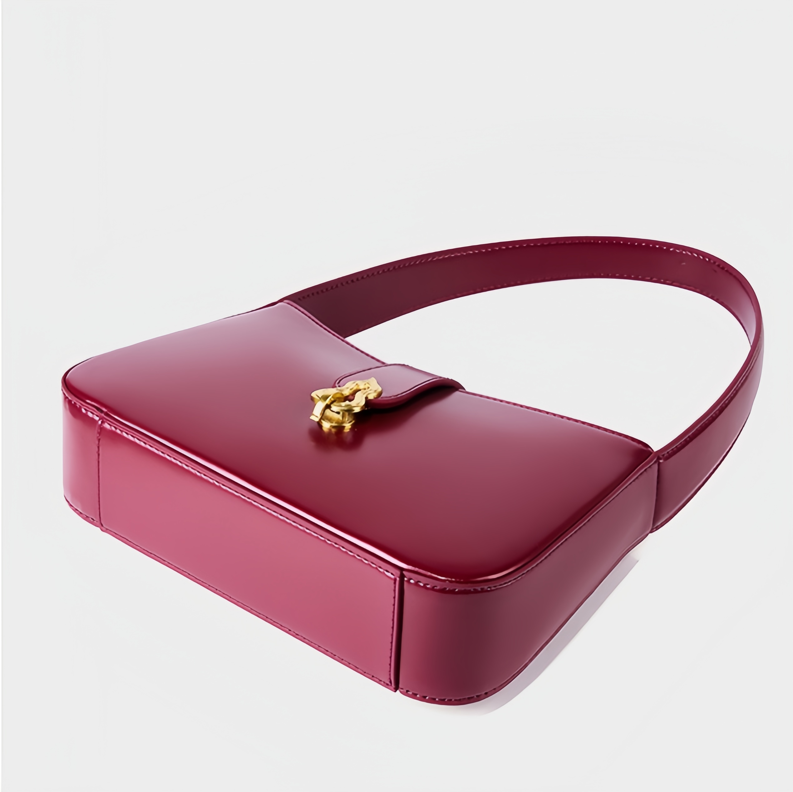 3色▪茶|黒|クラレット▪天然牛革ハンドバッグ▪牛革肩掛けバッグ