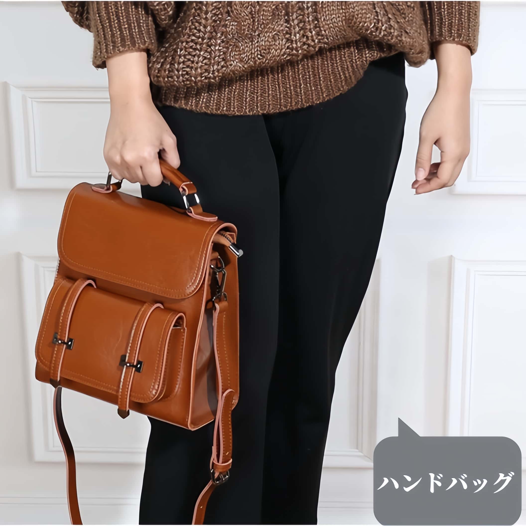 NEW ! •多機能•4つの使用モード切り替え！•天然な油蜡牛革リユック・バック•牛革斜めがけバッグ •牛革ハンドバッグ