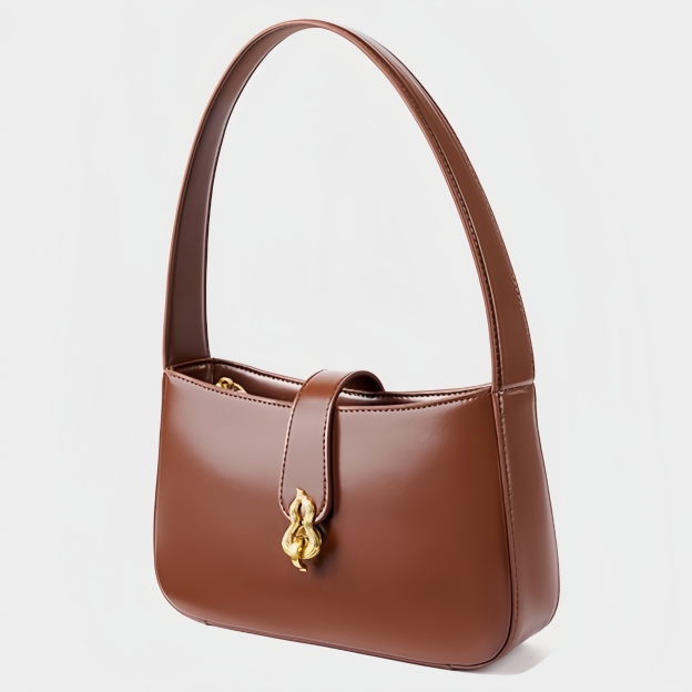 3色▪茶|黒|クラレット▪天然牛革ハンドバッグ▪牛革肩掛けバッグ