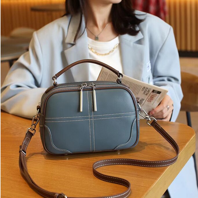 レトロな牛革バッグ|片肩バッグ|斜め掛けバッグ|ハンドバッグ|ショルダーバッグ