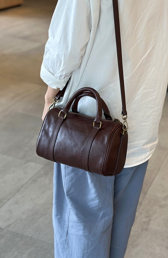 NEW ! •カラメル|茶|黒|コーヒー|4色•3WAY•天然牛革ハンドバッグ•牛革ショルダーバッグ