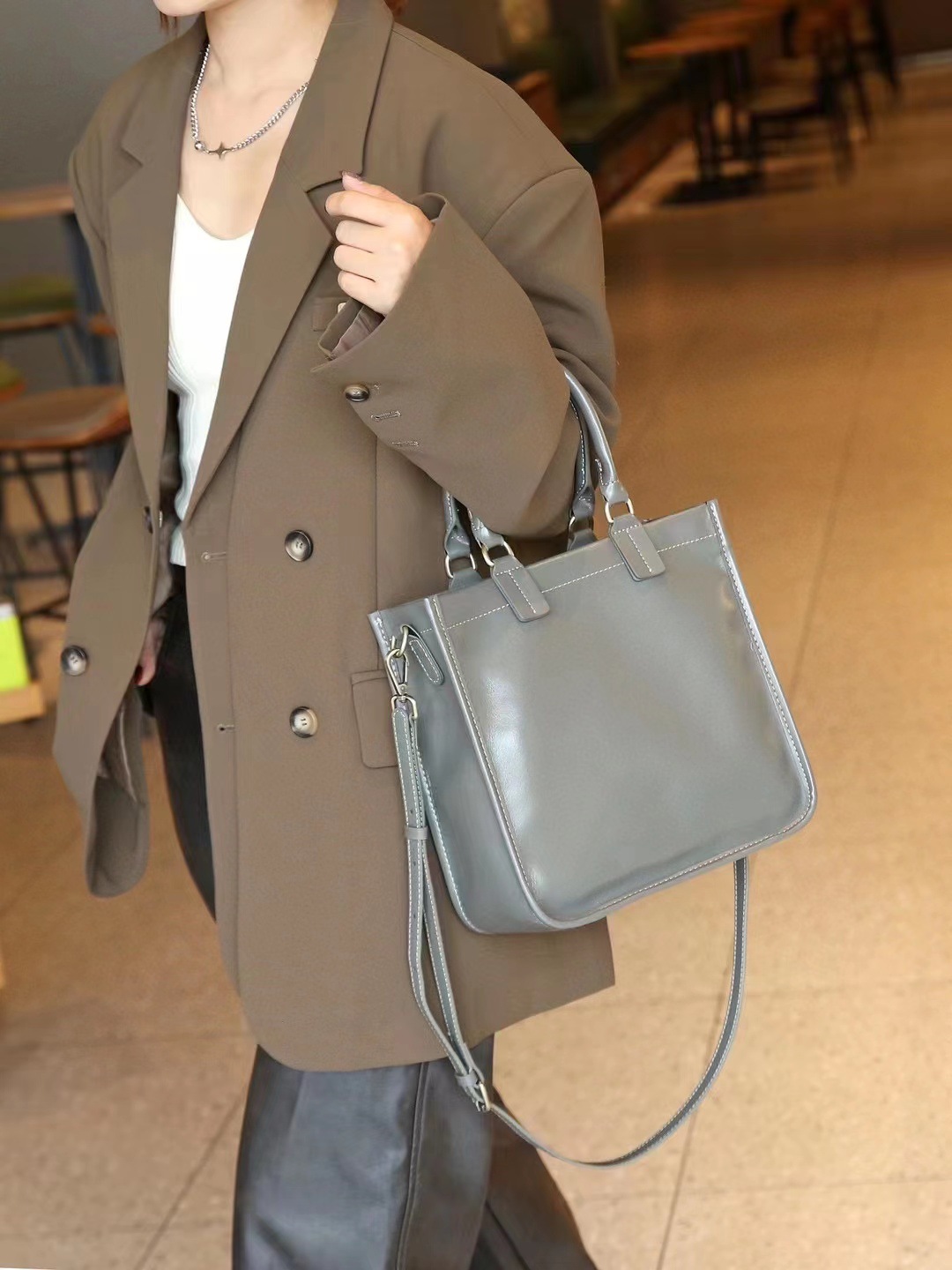 3WAY通勤牛革バッグ|6色|植物鞣し牛革トートバッグ|手提げバッグ|牛革ショルダーバッグ|防水機能