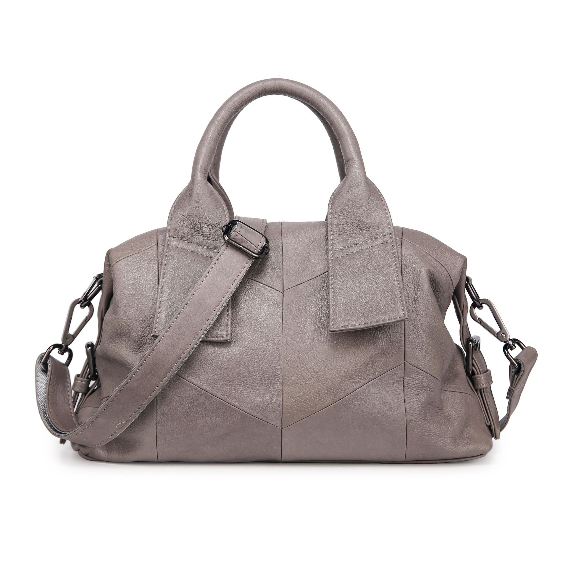 快適さ ！|3WAY•ベージュ|黒|青|赤|4色•植物鞣し牛革ハンドバッグ•大容量