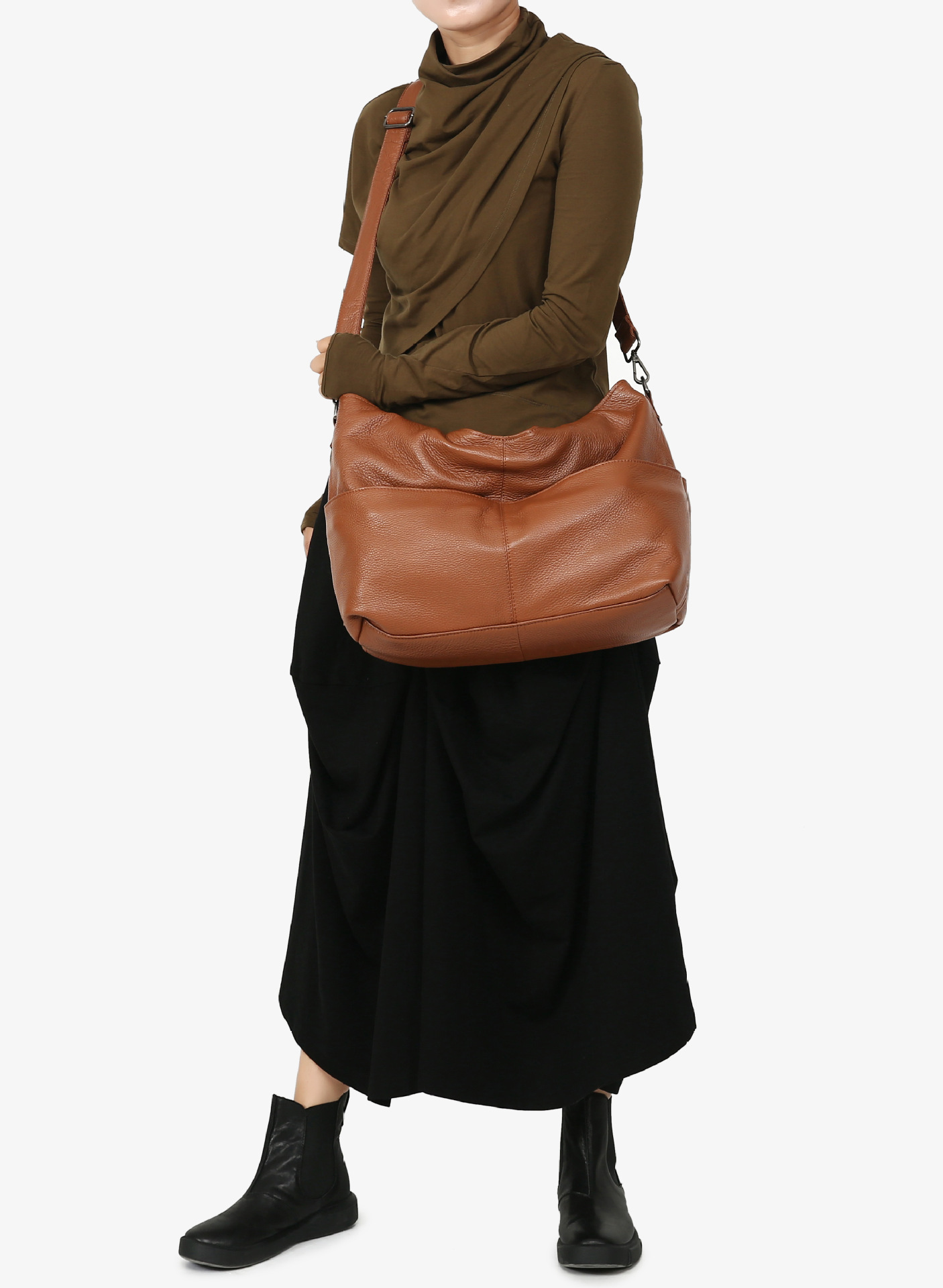 新作！•【粋】シリーズ•カラメル|黒|2色•3WAY•天然牛革トートバッグ •ユニセックス•大容量