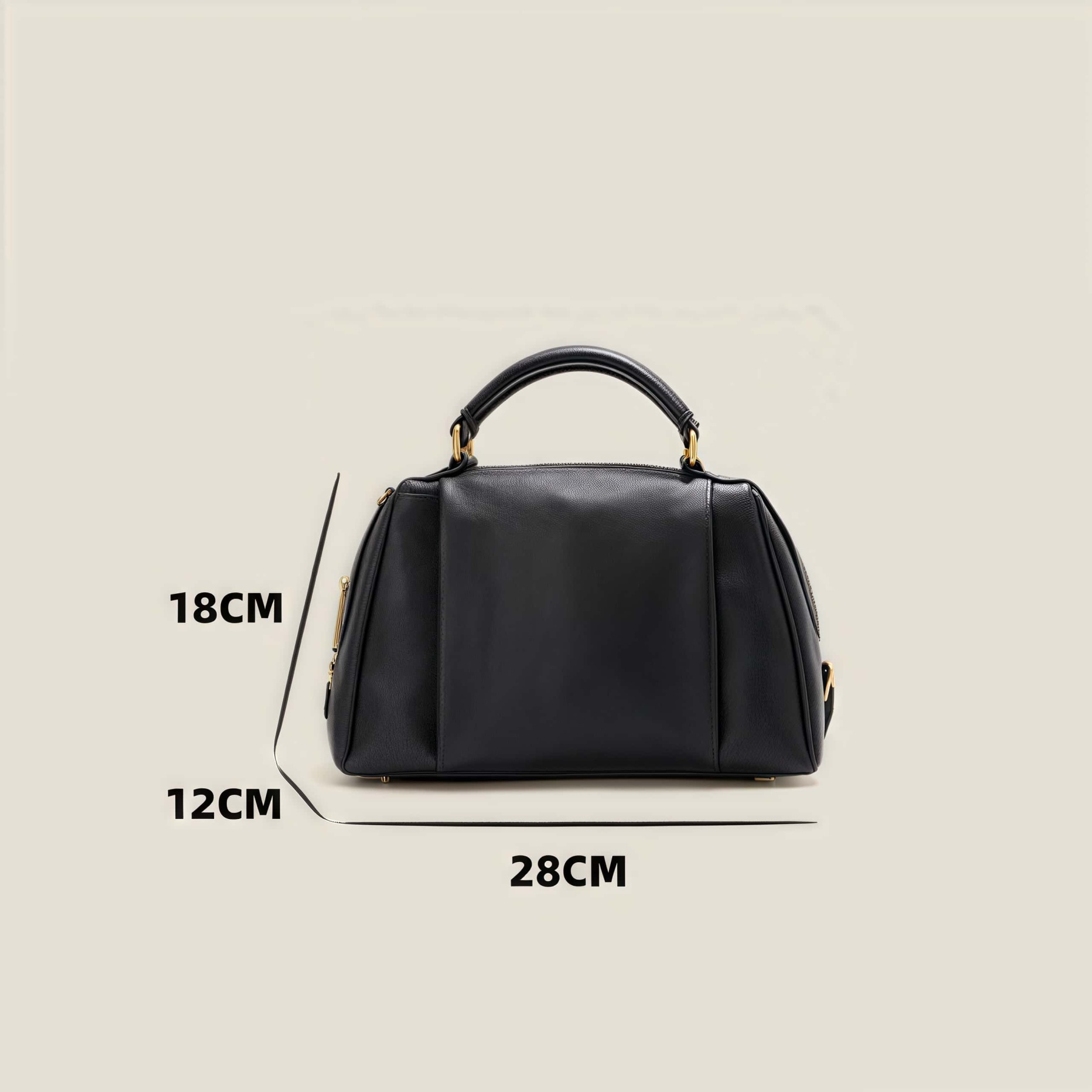 スタイリッシュ！•2色•3WAY•天然厚み柔らかい牛革ハンドバッグ・牛革肩掛けバッグ