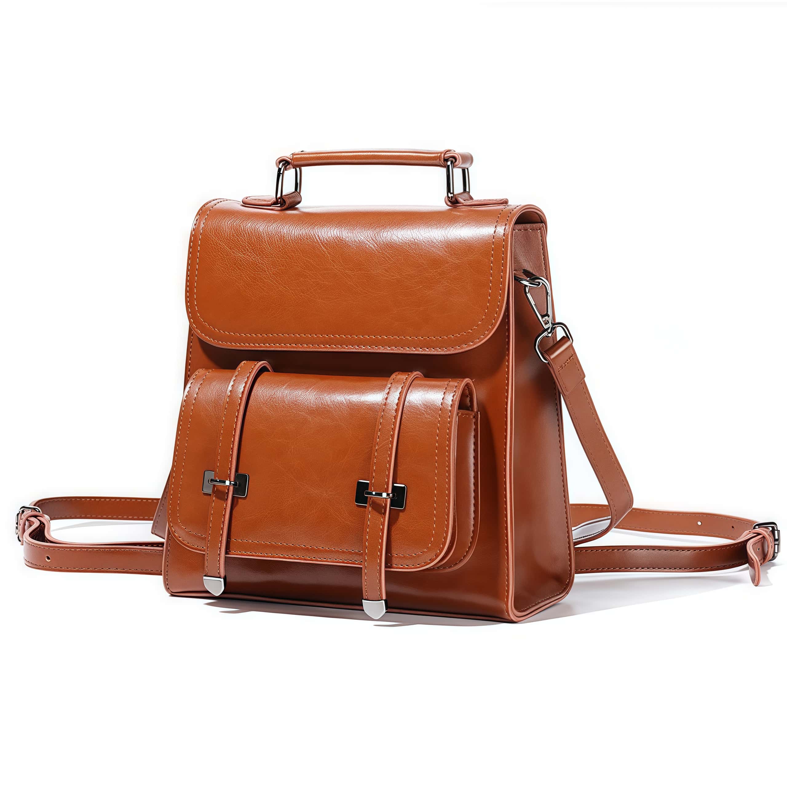 NEW ! •多機能•4つの使用モード切り替え！•天然な油蜡牛革リユック・バック•牛革斜めがけバッグ •牛革ハンドバッグ