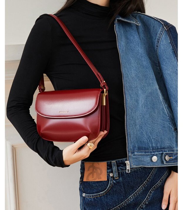 シンプルで素敵！|7色|牛革ハンドバッグ|牛革斜ショルダーバッグ|