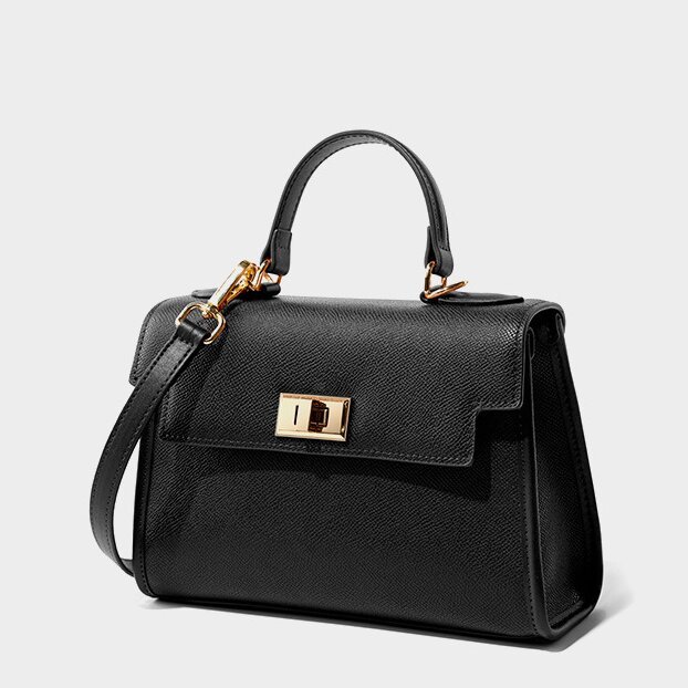 上品な気質 ！|黒|カラメル|カーキ|3色|牛革ハンドバッグ|牛革ショルダーバッグ