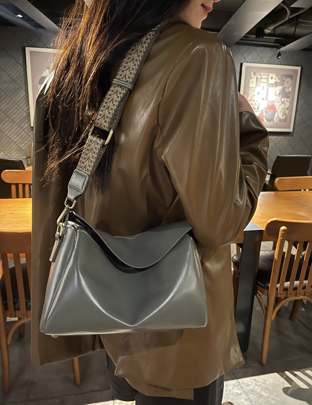 3WAY|6色|植物タンニン鞣しの天然牛革女性用斜めがけバッグ|牛革トートバッグ|2本の肩ベルトを付属