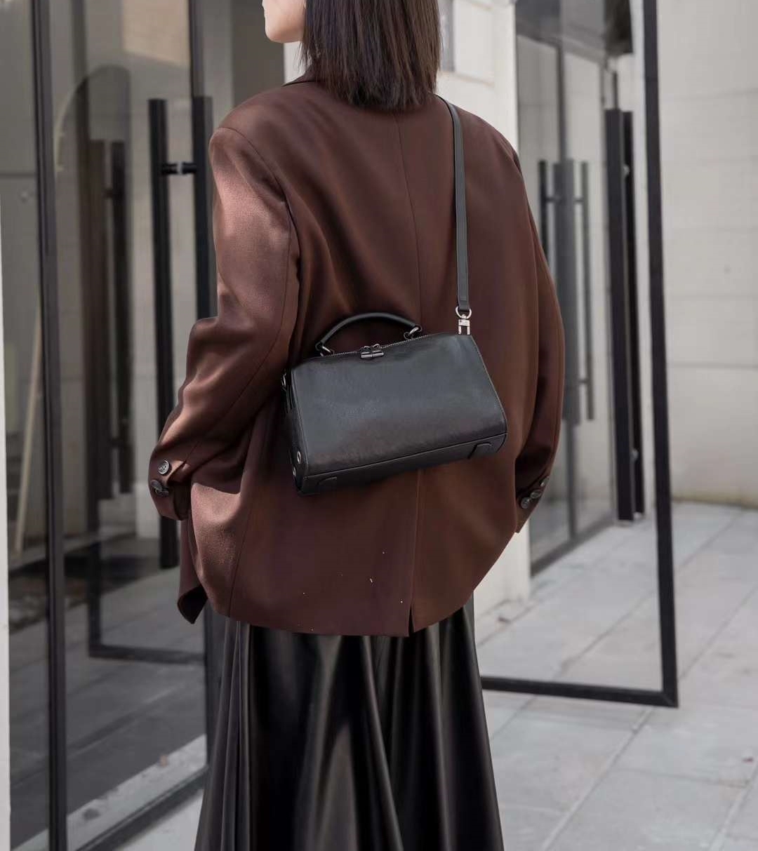 ▪黒|茶▪3WAY▪天然牛革ハンドバッグ▪牛革ショルダーバッグ