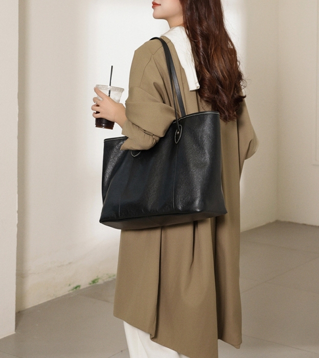 夏の新作 ！•上品•黒|茶•天然牛革ハンドバッグ•牛革トートバッグ