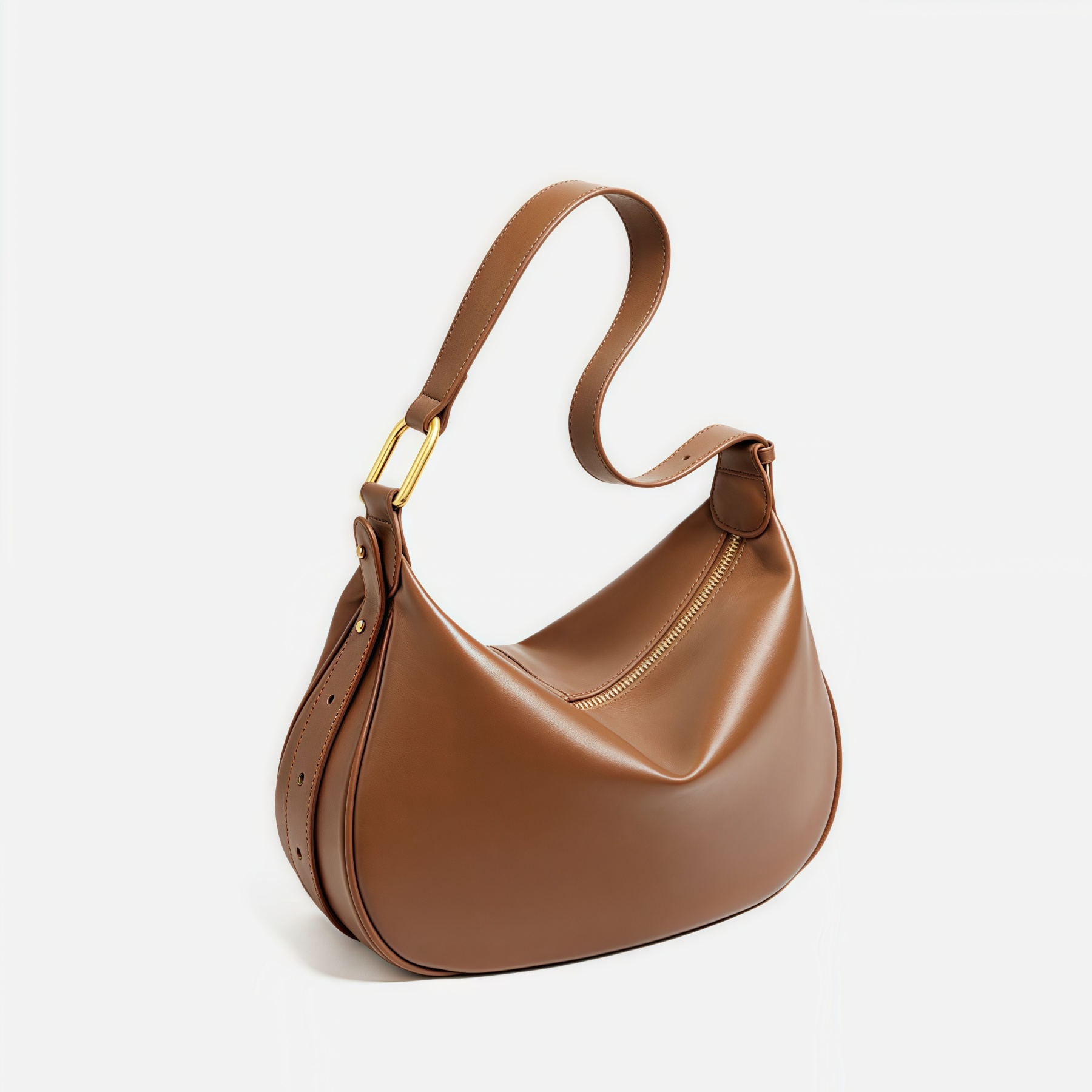 NEW ! •カラメル|黒|ベージュ|3色•天然牛革ショルダーバッグ|2本の肩紐が付属