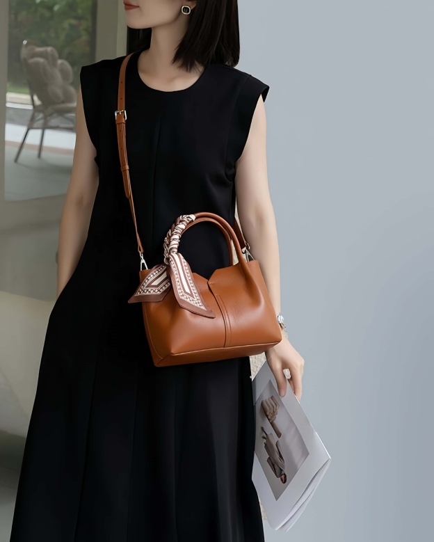 細部にわたって美し ！•3WAY•4色•牛革ハンドバッグ•本革ショルダーバッグ• 斜めショルダーバッグ