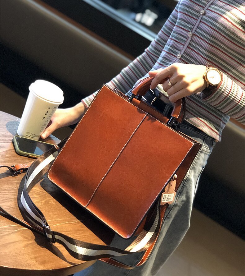 牛革ビジネスバッグ|ハンドバッグ|牛革肩がけかばん|トートバッグ