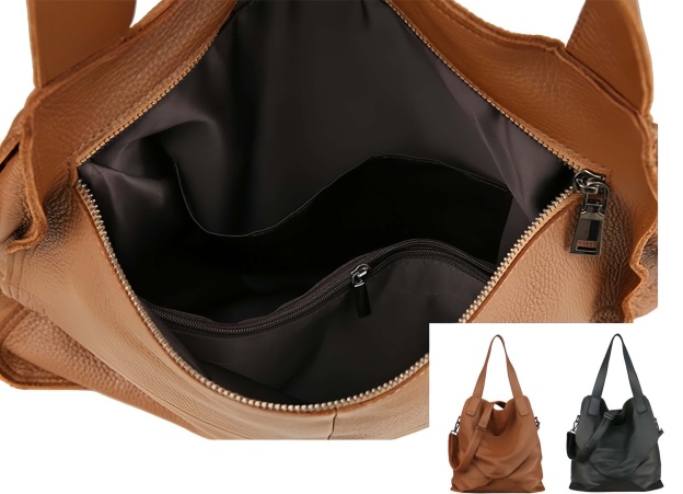 新作！【粋】シリーズ|茶|黒|2色|2WAY|天然牛革製トートバッグ兼斜め掛けバッグ|シンプルで魅力的な大容量デザイン