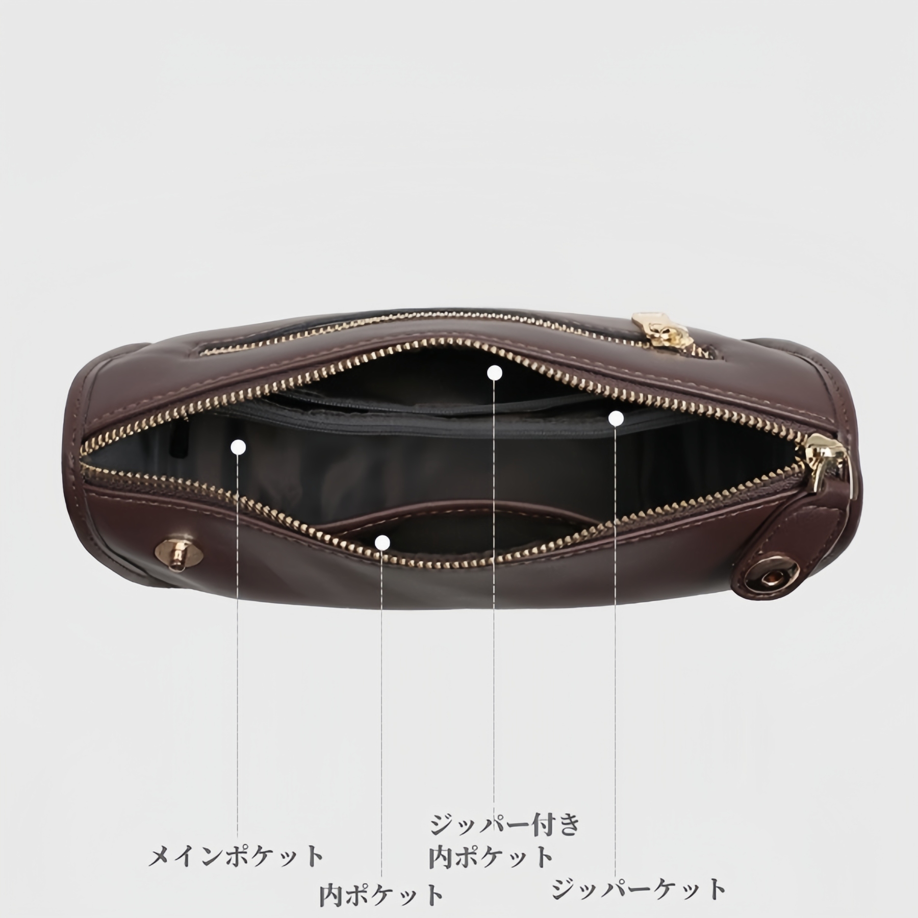 新作！•茶•3WAY•天然牛革ショルダーバッグ•ショルダーストラップが2本付属