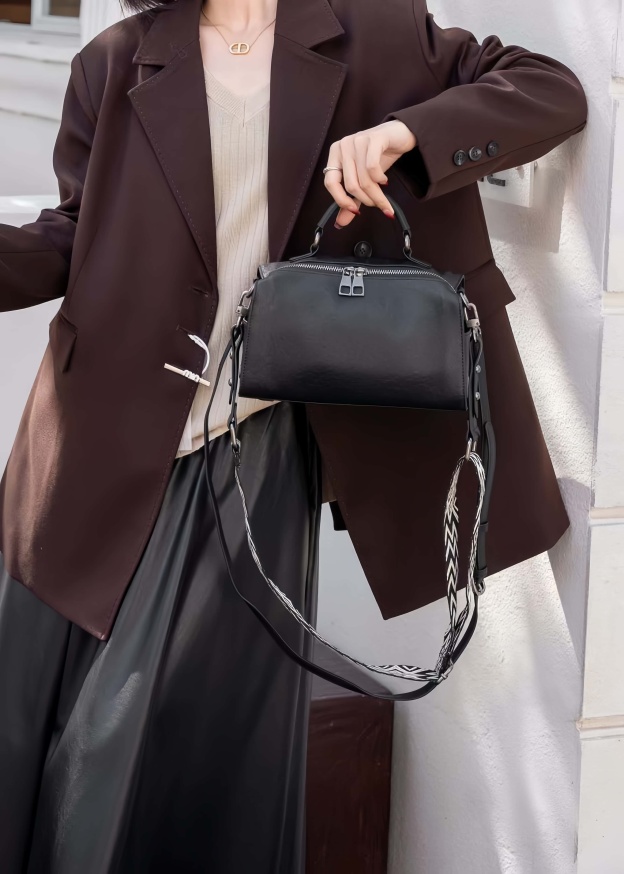 ▪黒|茶▪3WAY▪天然牛革ハンドバッグ▪牛革ショルダーバッグ