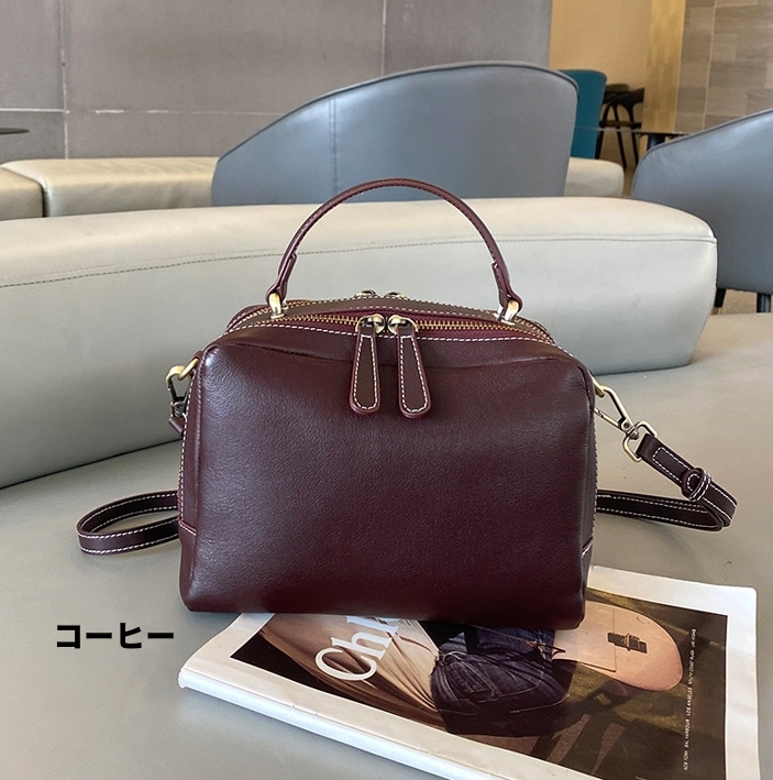 おしゃれで素敵 ！※黒|コーヒー|グレー|3色※3WAY※天然牛革ハンドバッグ※牛革ショルダーバッグ※2本の肩ベルトを付属