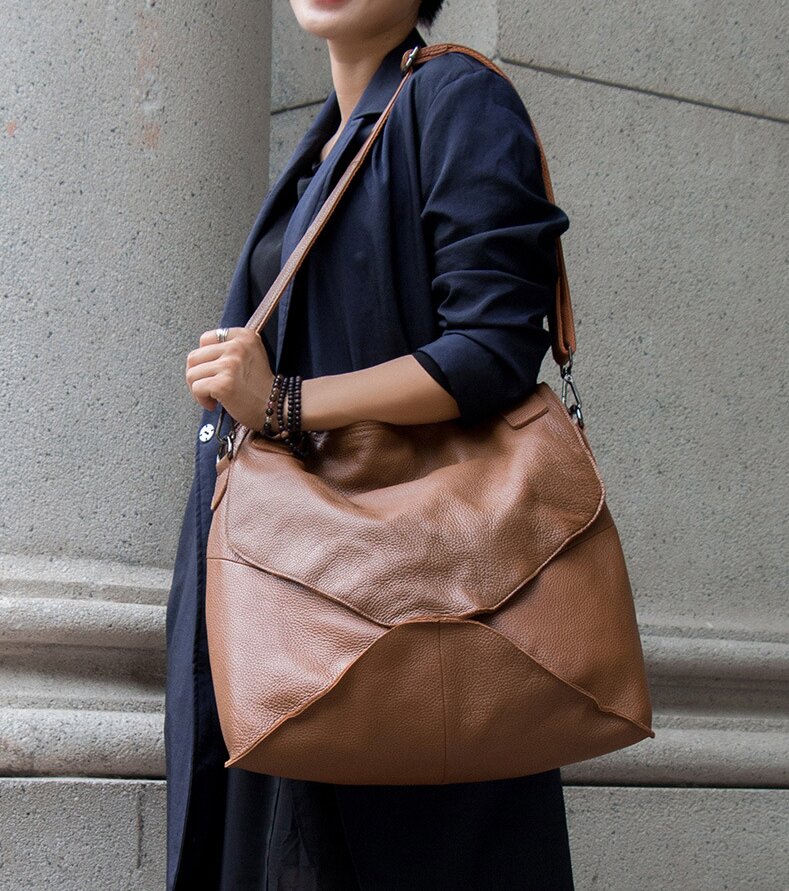 新作！【粋】シリーズ|茶|黒|2色|2WAY|天然牛革製トートバッグ兼斜め掛けバッグ|シンプルで魅力的な大容量デザイン
