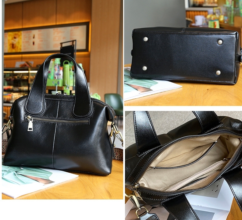 NEW ! •5色•天然牛革ハンドバッグ•牛革ショルダーバッグ•2本の肩ベルトを付属