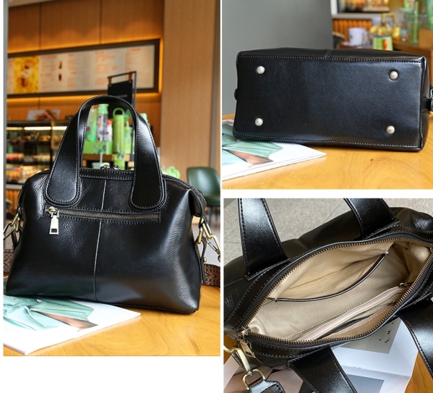NEW ! •5色•天然牛革ハンドバッグ•牛革ショルダーバッグ•2本の肩ベルトを付属