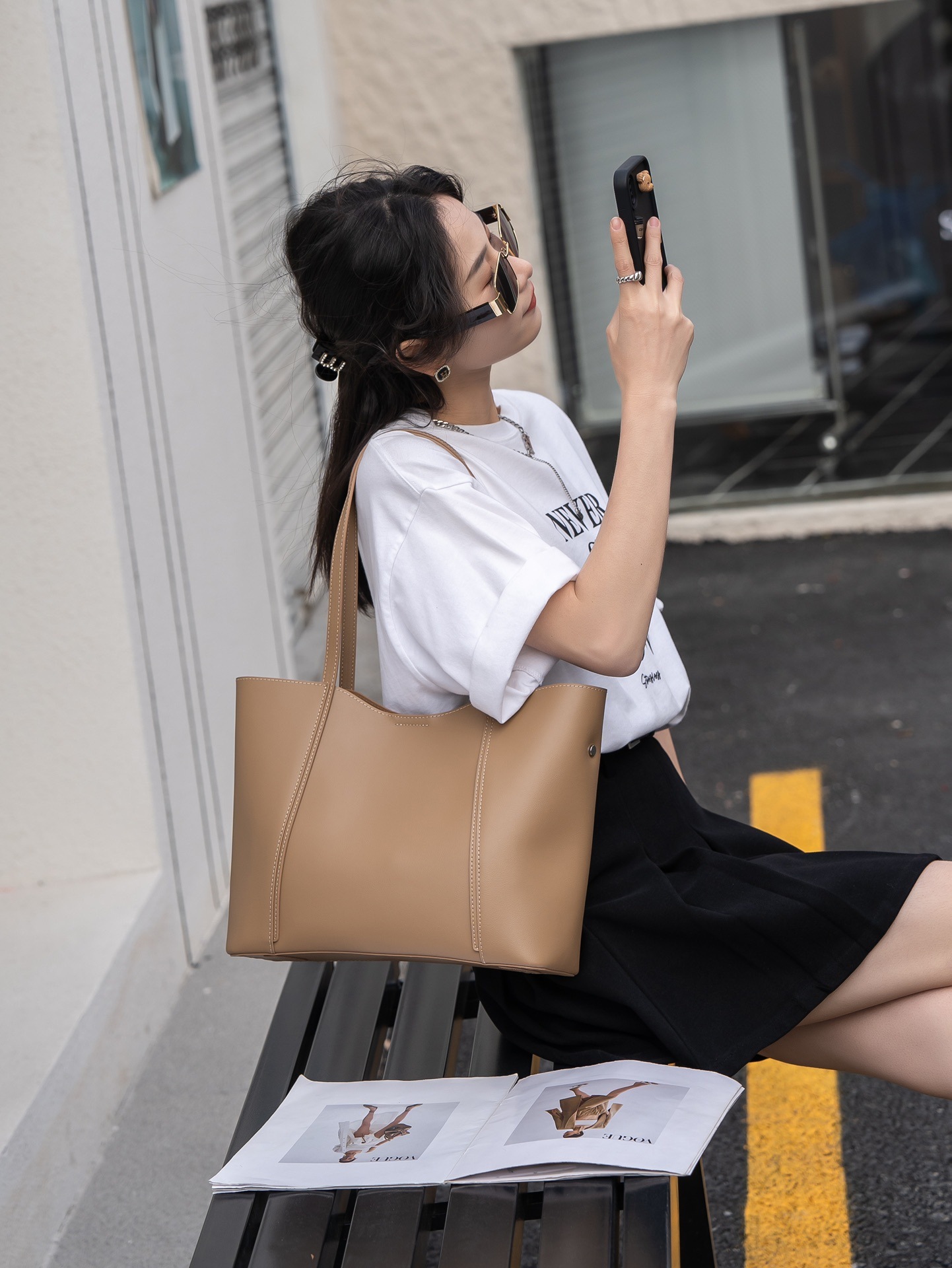 牛革トートバッグ|5色|通勤や旅行に最適