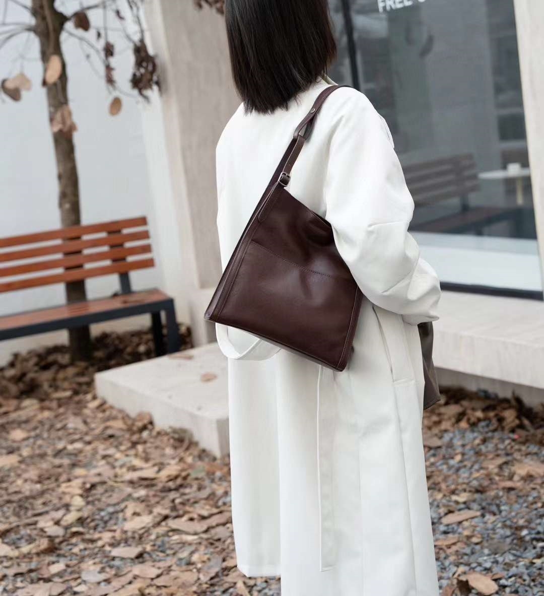 革の質感が素敵！※茶|黒※2色※3WAY※天然牛革ハンドバッグ※ 牛革斜ショルダーバッグ