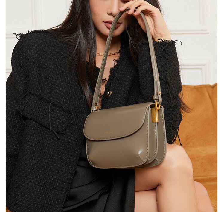 シンプルで素敵！|7色|牛革ハンドバッグ|牛革斜ショルダーバッグ|