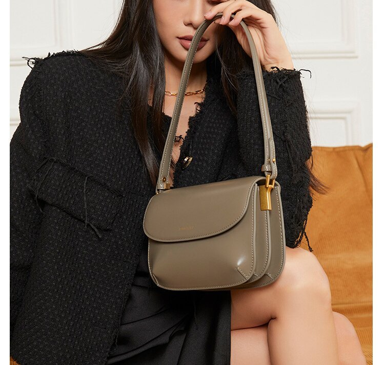 シンプルで素敵！|7色|牛革ハンドバッグ|牛革斜ショルダーバッグ|