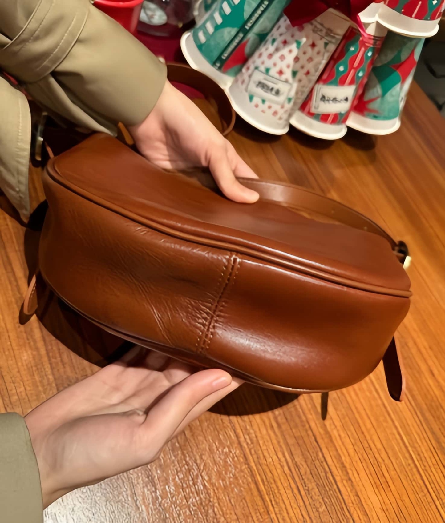 5色レザーバッグ|植物鞣し牛革ショルダーバッグ|サコッシュ|クロスボディバッグ