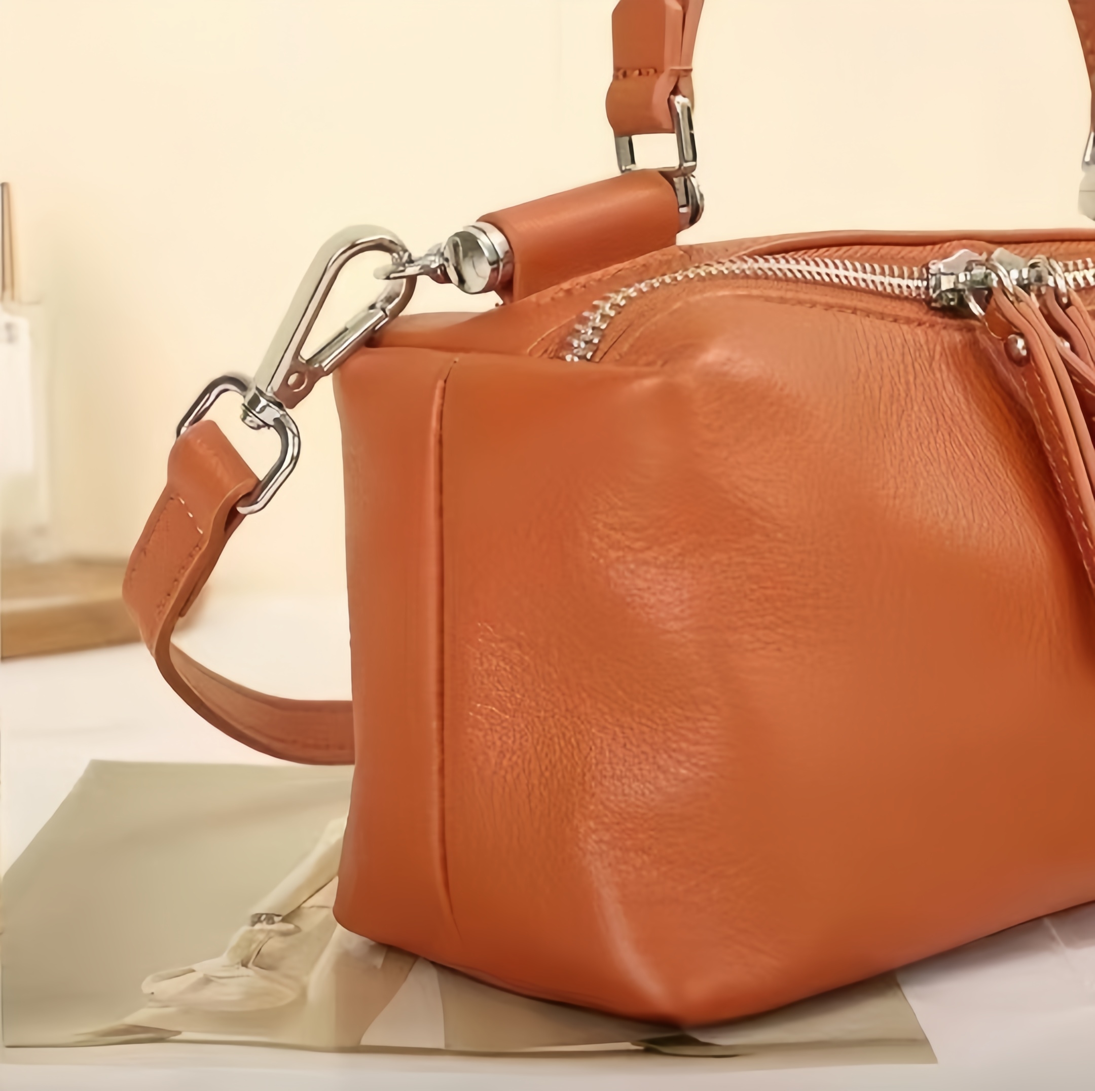 優雅な雰囲気 ! •3WAY•7色•天然牛革ハンドバッグ•牛革ショルダーバッグ