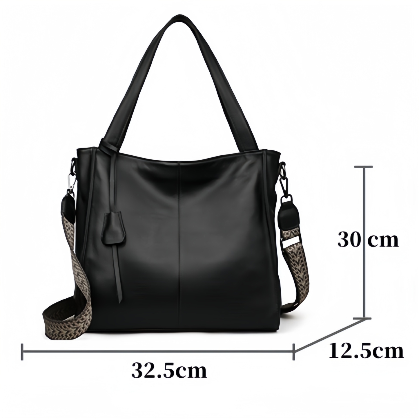 NEW ! •黒|濃い暗マゼンタ|グレー|3色•厚手な軟めな牛革ハンドバッグ•牛革トートバッグ•大容量•通勤や旅行に最適