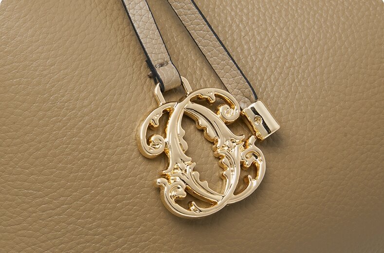 精緻な金具手提げバッグ|牛革ハンドバッグ|牛革ショルダーバッグ